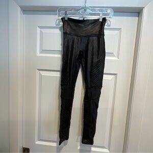 SPANX Shiny Black High-Waisted Leggings